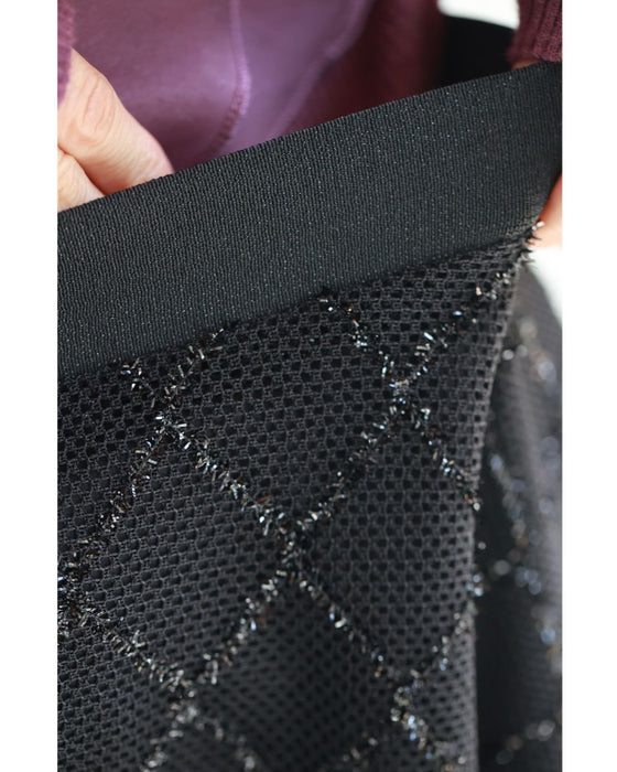 煌めきダイヤチェックのメッシュ地ロングスカート