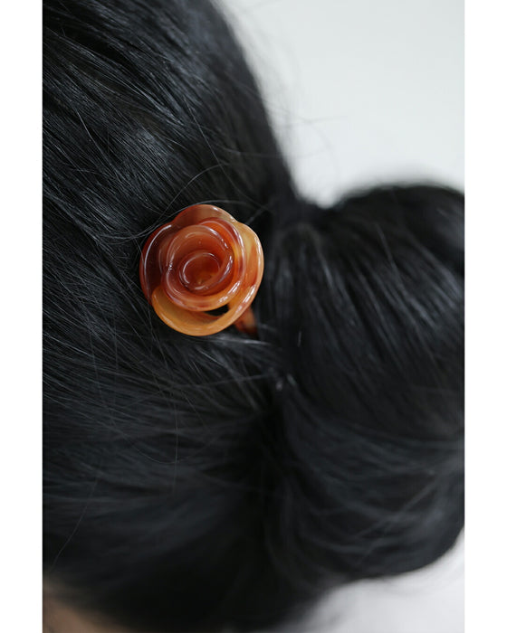 飴細工のように艶めく薔薇のかんざし
