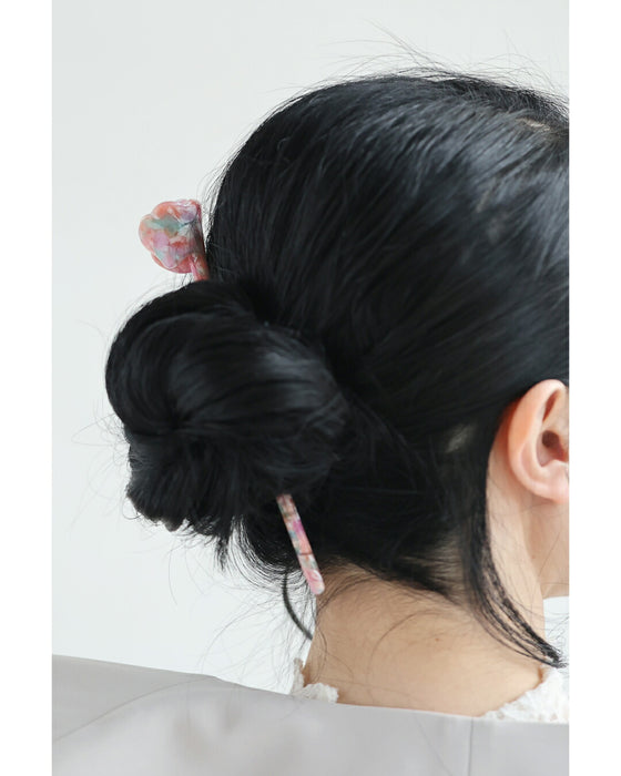 飴細工のように艶めく薔薇のかんざし