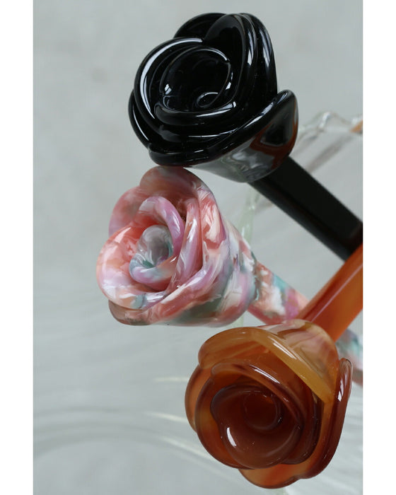飴細工のように艶めく薔薇のかんざし