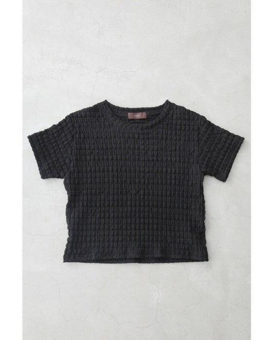 ぽこぽこテクスチャーの柔らかプルオーバートップス