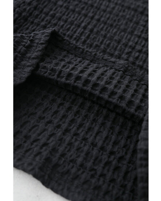 ぽこぽこテクスチャーの柔らかプルオーバートップス