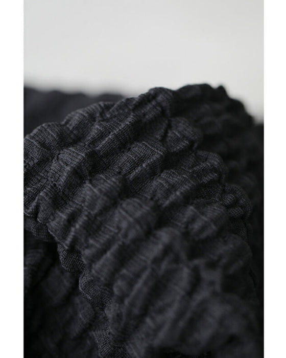 ぽこぽこテクスチャーの柔らかプルオーバートップス