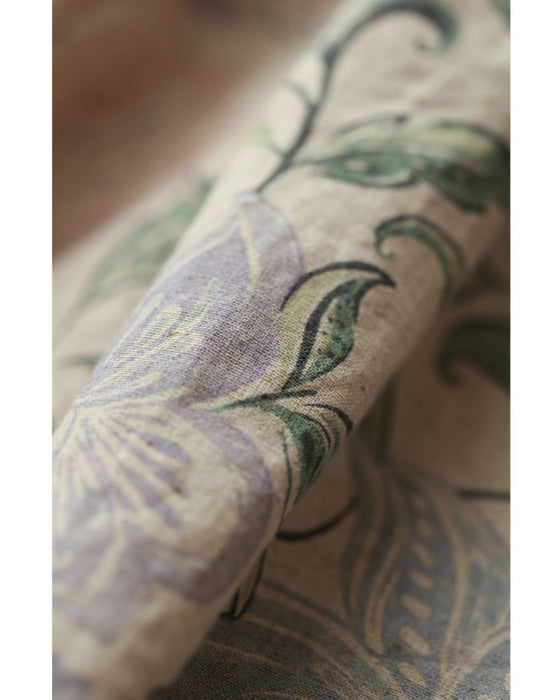 舞うような淡色花の切り替えミディアムスカート