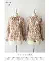 Romantic floral patterned pleated blouse top