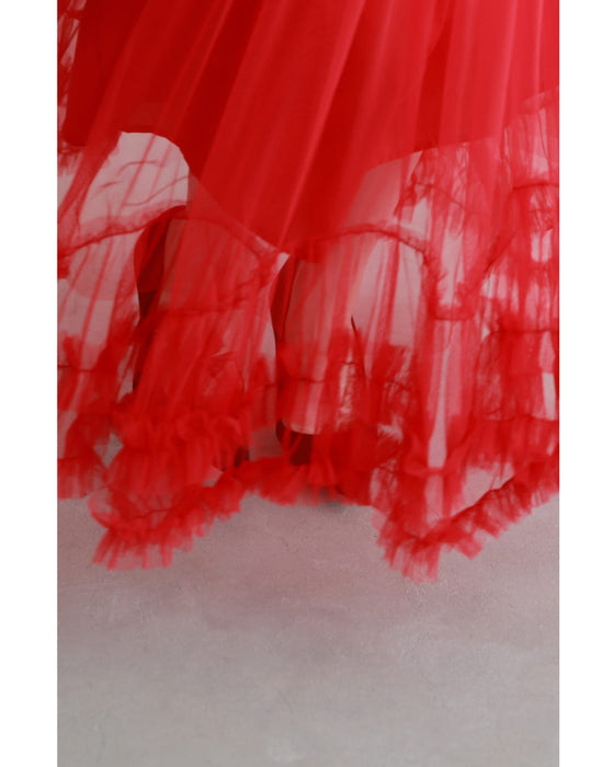 情熱的に舞うたっぷりフリルのチュールロングスカート