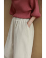 A length recommended for short people. Corduroy-style wide pants