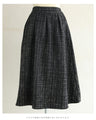 上品なツイードタックミディアムスカート