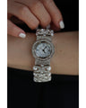 A bejeweled bracelet watch that beautifully keeps time