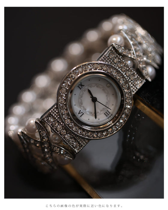 A bejeweled bracelet watch that beautifully keeps time