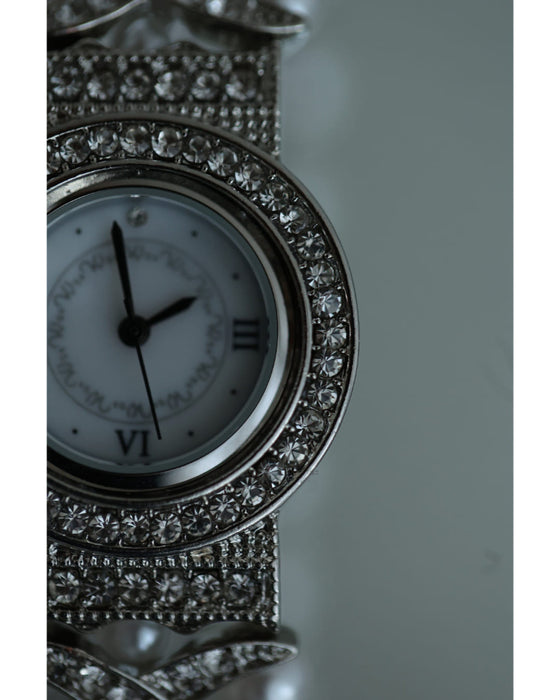 A bejeweled bracelet watch that beautifully keeps time