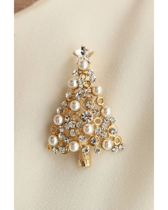 ハッピーホリデーを彩るクリスマスツリーブローチ