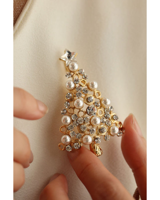 ハッピーホリデーを彩るクリスマスツリーブローチ