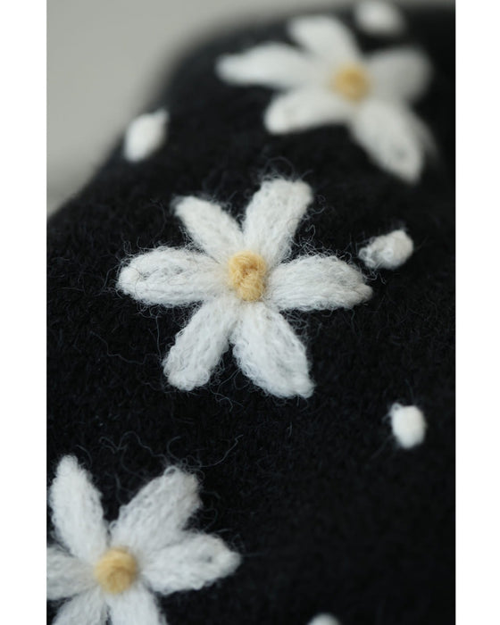 降りしきる花雪ニットカーディガン