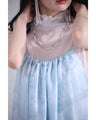 繋がり合うパールとビジューのネックレス