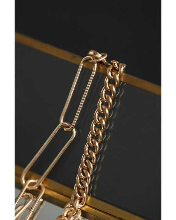 二面性をもつハーフデザインチェーンブレスレット