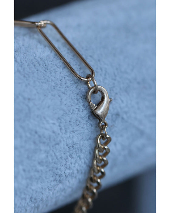 二面性をもつハーフデザインチェーンブレスレット