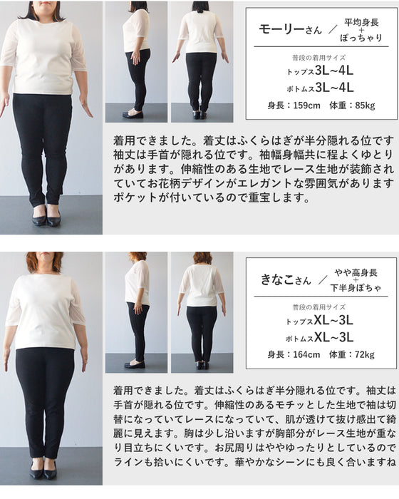黒花レリーフのゆるやかコクーンシルエットミディアムワンピース