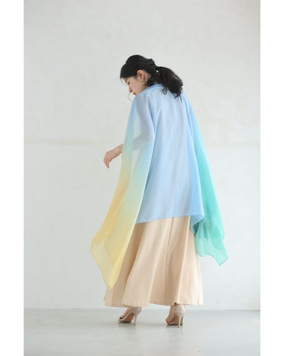 my beautiful landlet - RECYCLED MELANGE WOOL KNIT LONG COAT