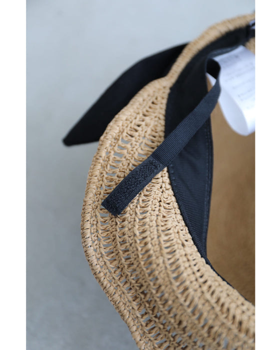 ラップリボンのストローハット