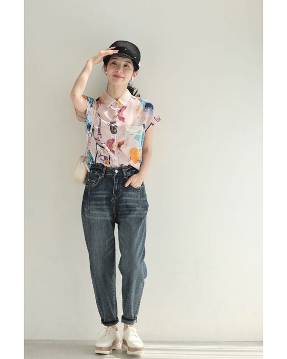 デコレーションパールの麦わら風帽子