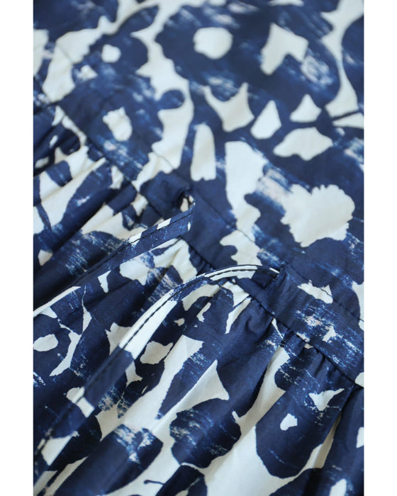 涼やかな版画風アートロングワンピース