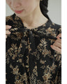 【予約商品】黄金色に染まる花のボウタイミディアムワンピース