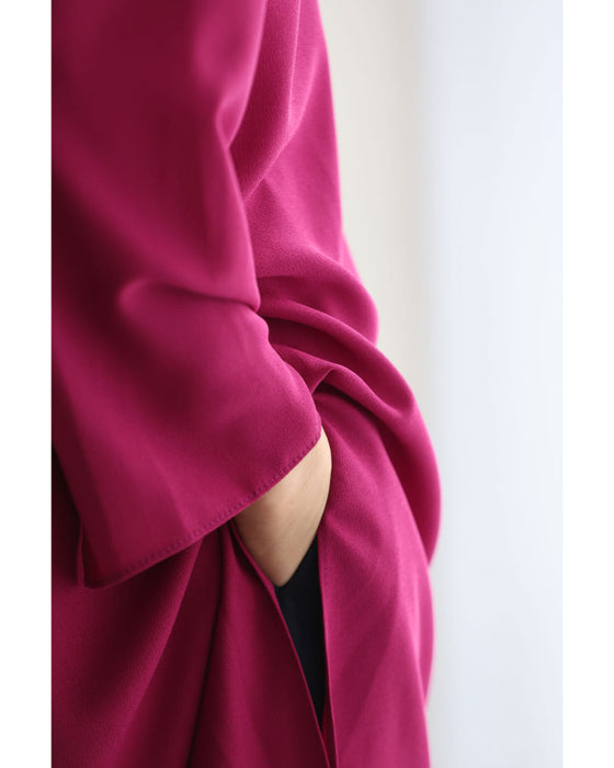 華やぎピンクのサイドスリットチュニック