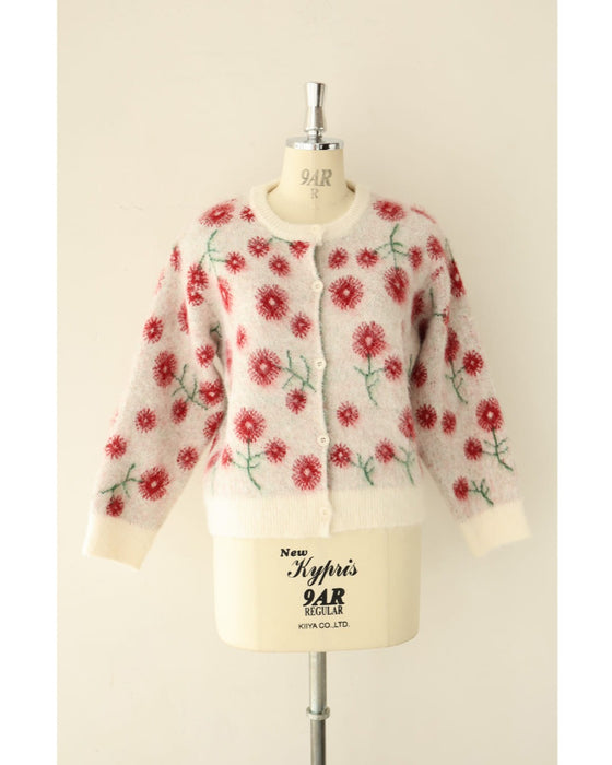 コスモス咲き誇る花めきカーディガン