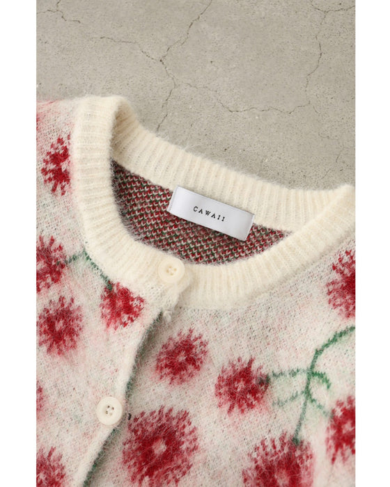 コスモス咲き誇る花めきカーディガン