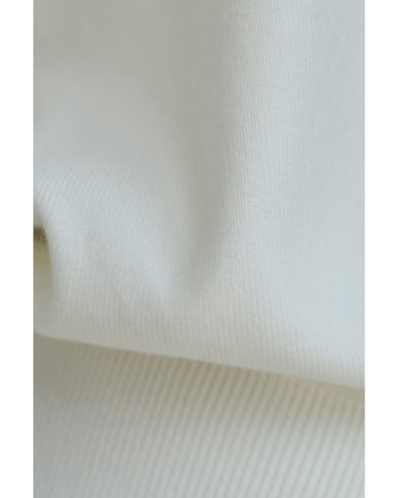 縁取りリボンネックのニットプルオーバートップス