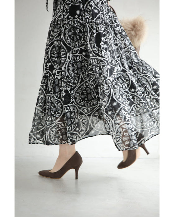 カレイドスコープのシフォンミディアムワンピース