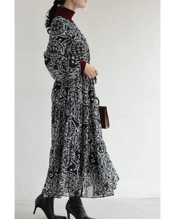 カレイドスコープのシフォンミディアムワンピース