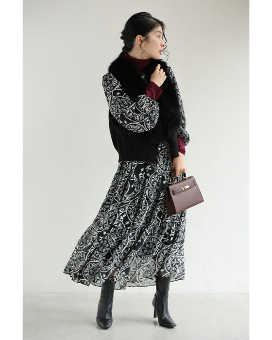 カレイドスコープのシフォンミディアムワンピース