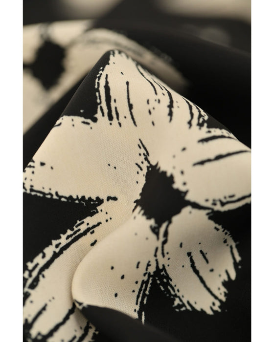 【予約商品】白い花のペイントアートロングワンピース