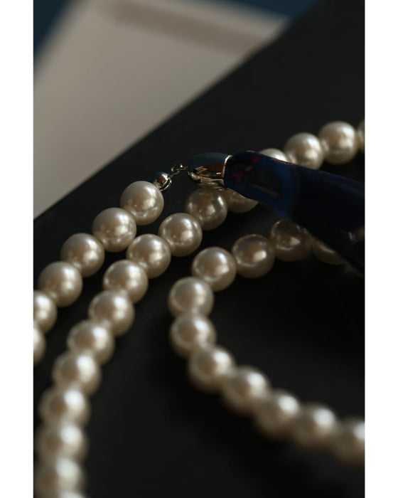 リボンとパールのドッキングマルチウェイネックレス