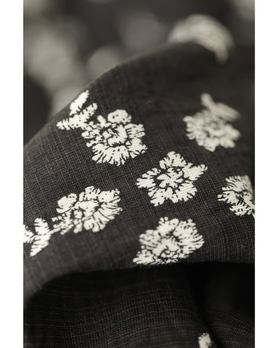 花と花を結ぶ胸元シャーリングミディアムワンピース