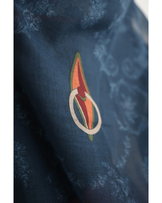 コーデを華やかにする柄合わせシアーストール