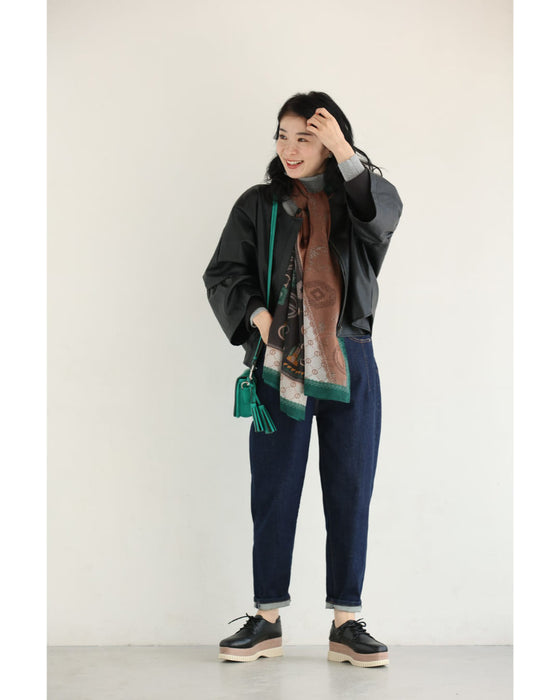 コーデを華やかにする柄合わせシアーストール