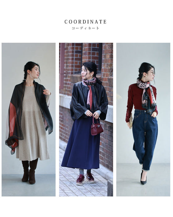コーデに彩りを添えるアート柄シアーストール