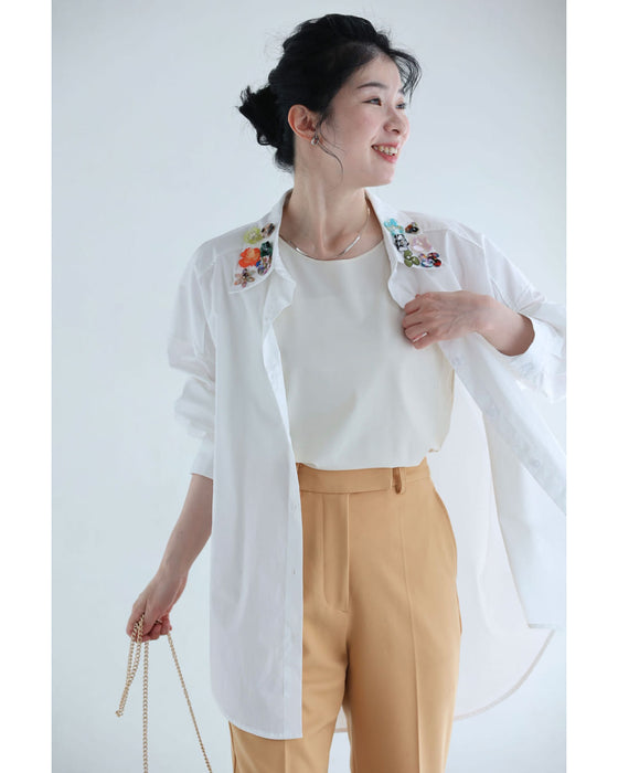 襟元で魅せるボタンコレクションシャツトップス – ONE PEACE ONLINE