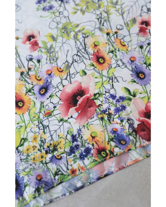 【アウトレット返品交換不可】香り立つような花々。フラワーガーデンミディアムワンピース