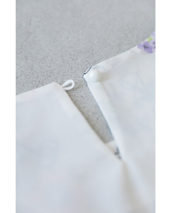 【アウトレット返品交換不可】香り立つような花々。フラワーガーデンミディアムワンピース