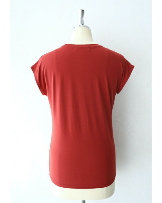 【アウトレット返品交換不可】ちょい袖カットソートップス