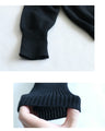 【アウトレット返品交換不可】ゆったりデコルテに咲いた花刺繍ニット