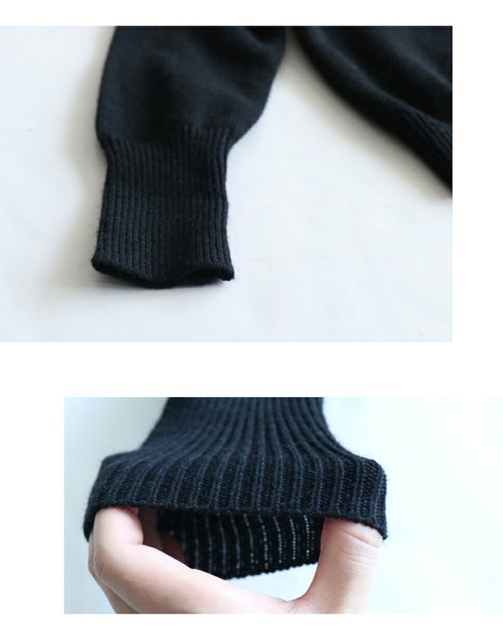 【アウトレット返品交換不可】ゆったりデコルテに咲いた花刺繍ニット