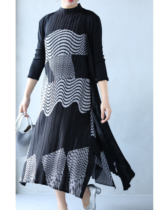 【アウトレット返品交換不可】マイナス5kg着痩せワンピース(紐ベルト付)