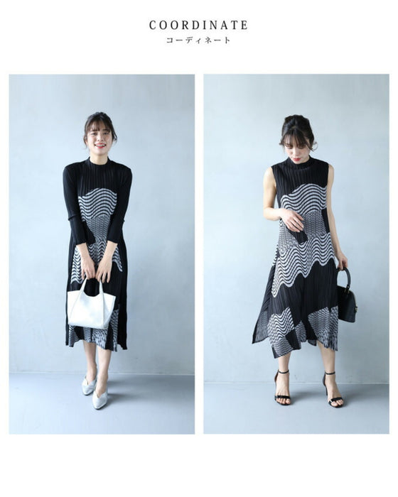 【アウトレット返品交換不可】マイナス5kg着痩せワンピース(紐ベルト付)