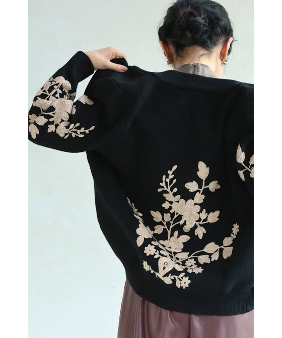 furuta フルタ ドレス 刺繍 花柄 スイセン ドロップショルダー 2 M 花刺繍咲くジップアップニットブルゾン – ONE PEACE ONLINE