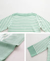 (Green) Spring color striped top